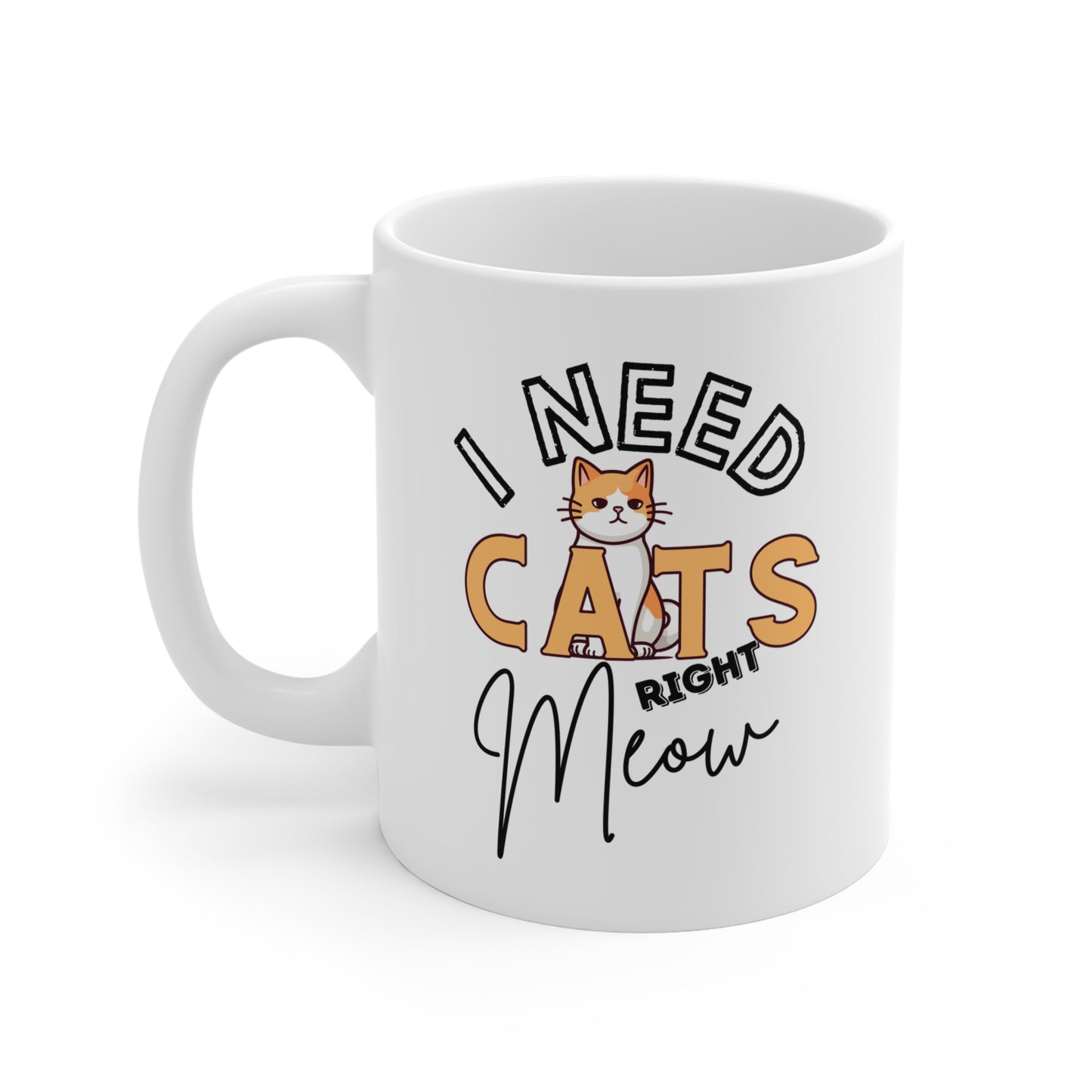 I Need Cats Right Meow Mug