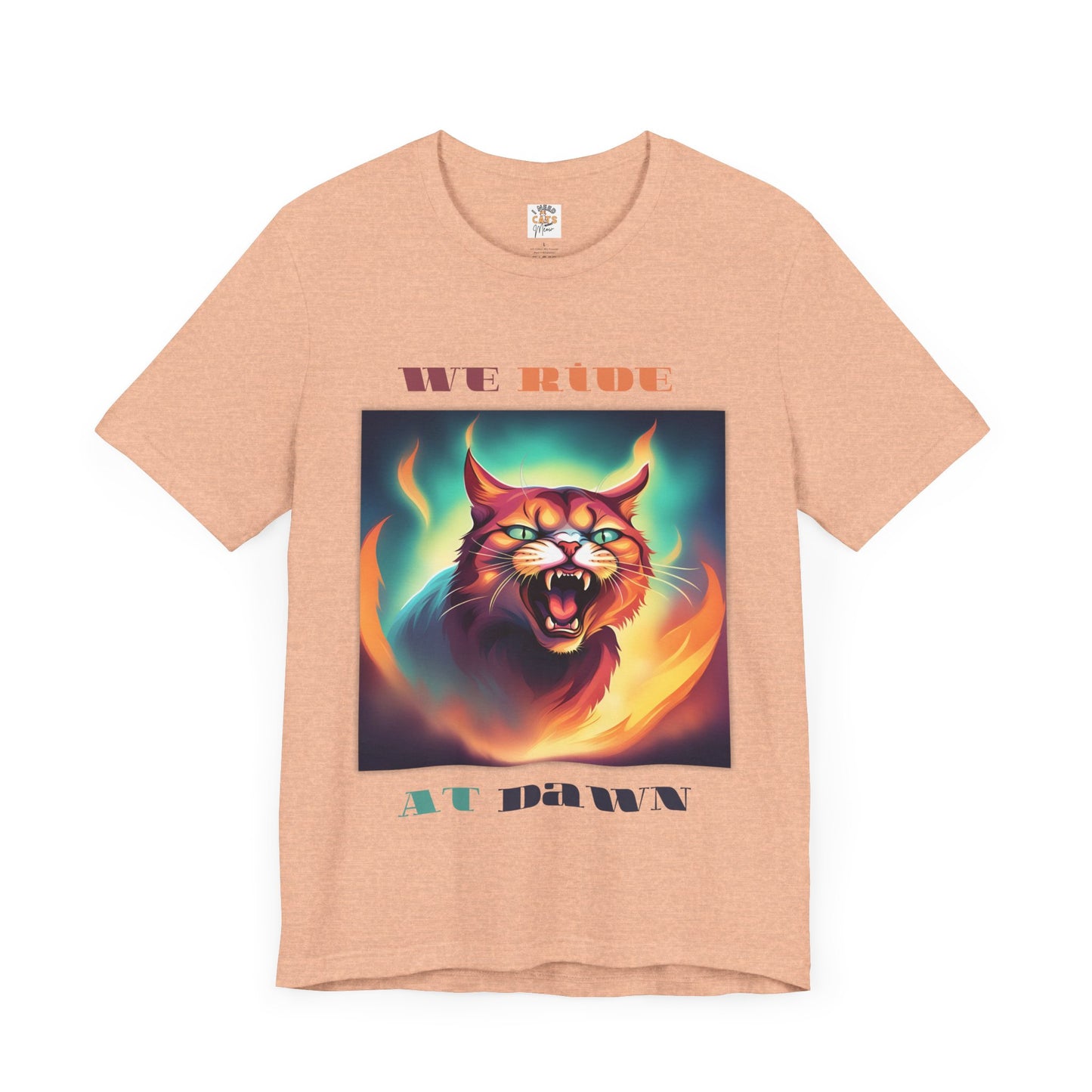 We Ride at Dawn Cat Graphic Tee