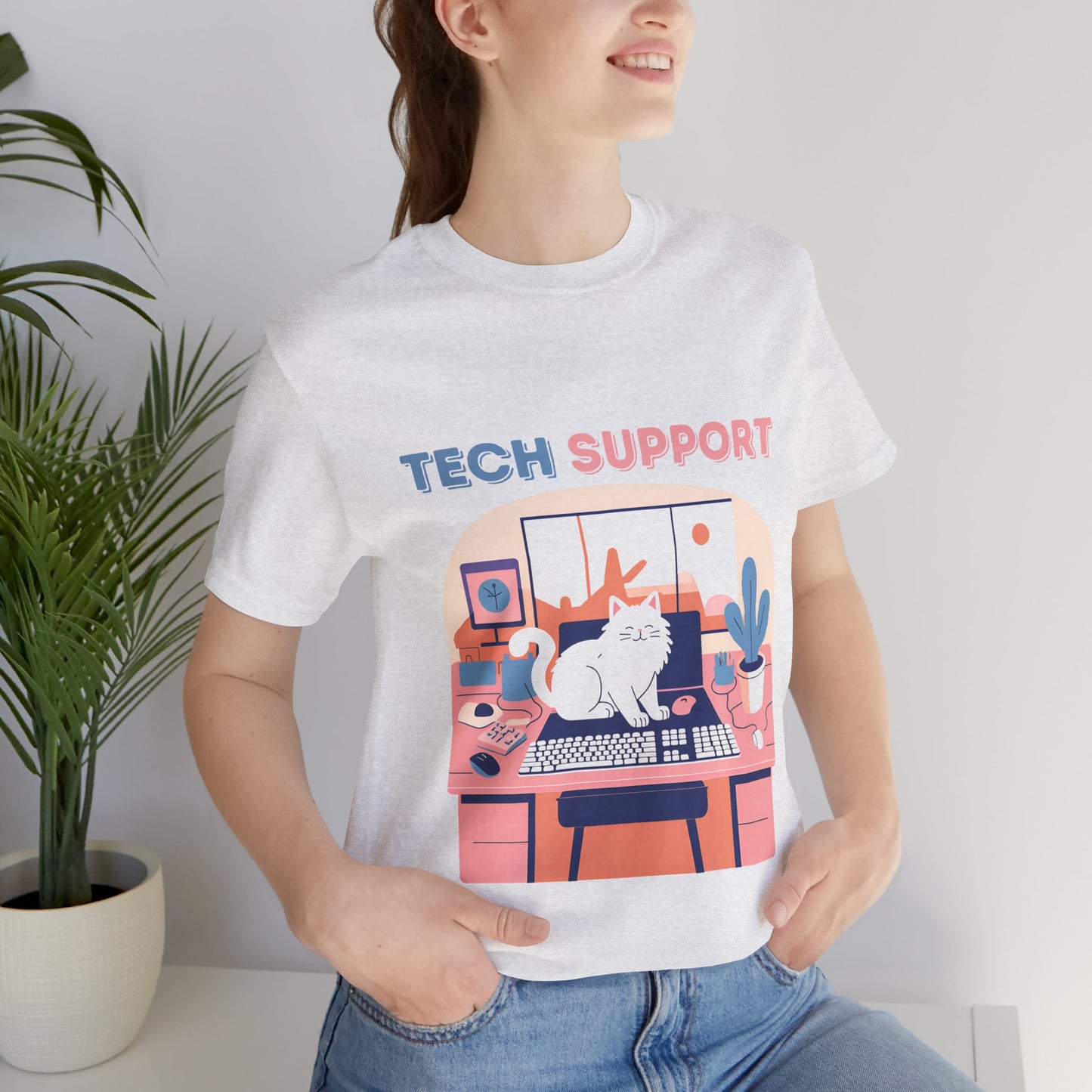 Tech Support Cat Tee