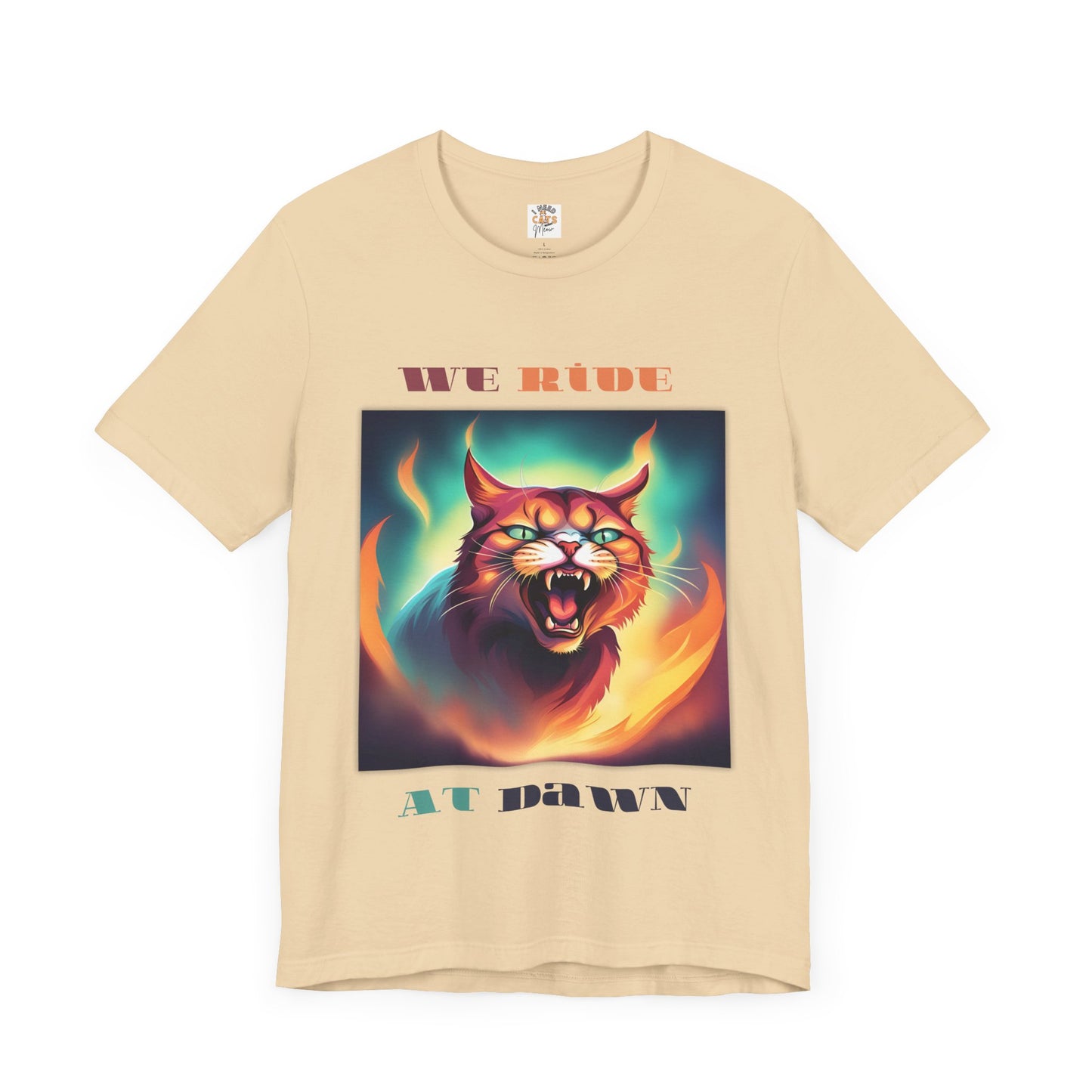 We Ride at Dawn Cat Graphic Tee