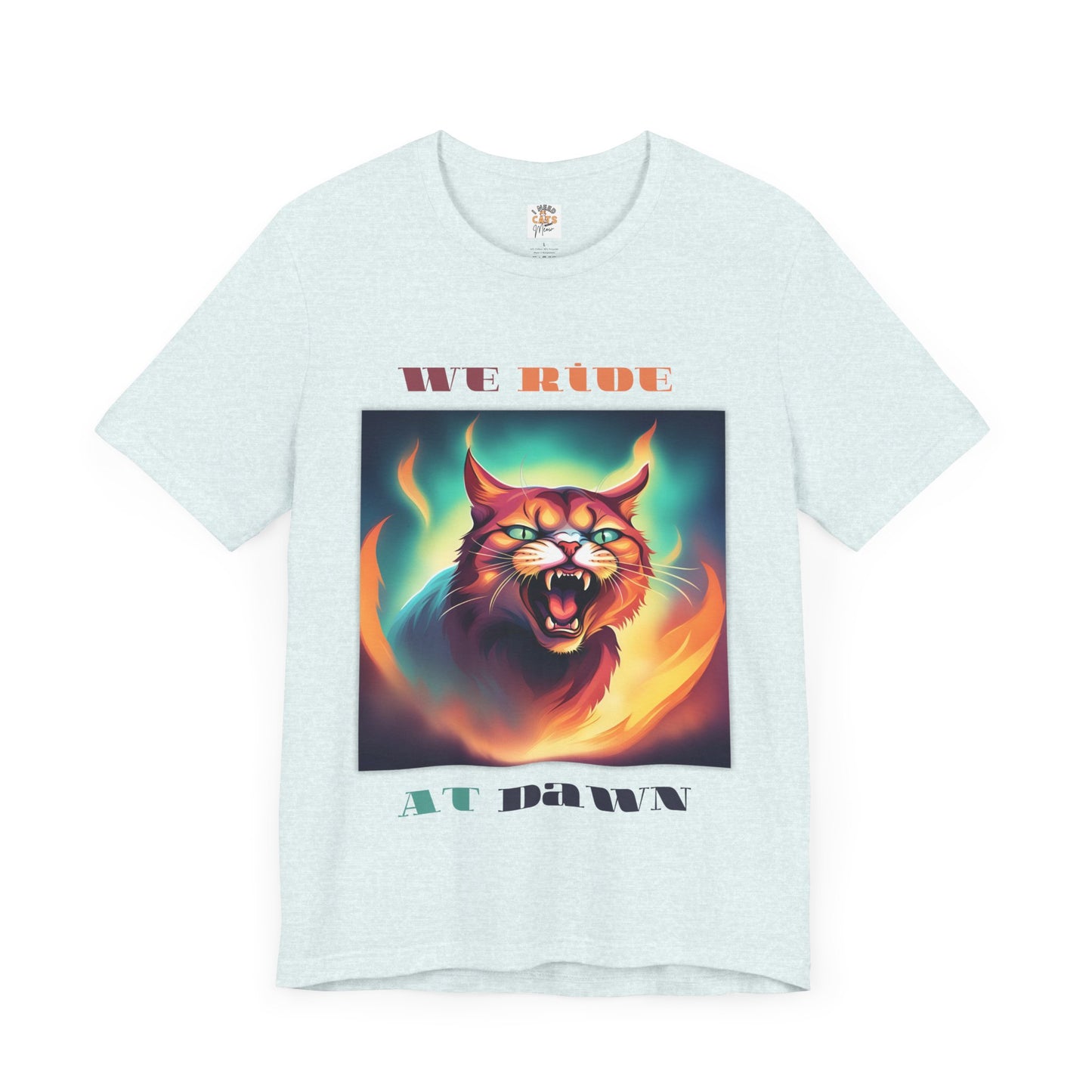 We Ride at Dawn Cat Graphic Tee