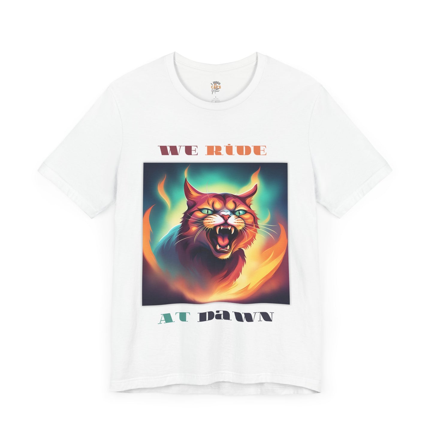 We Ride at Dawn Cat Graphic Tee